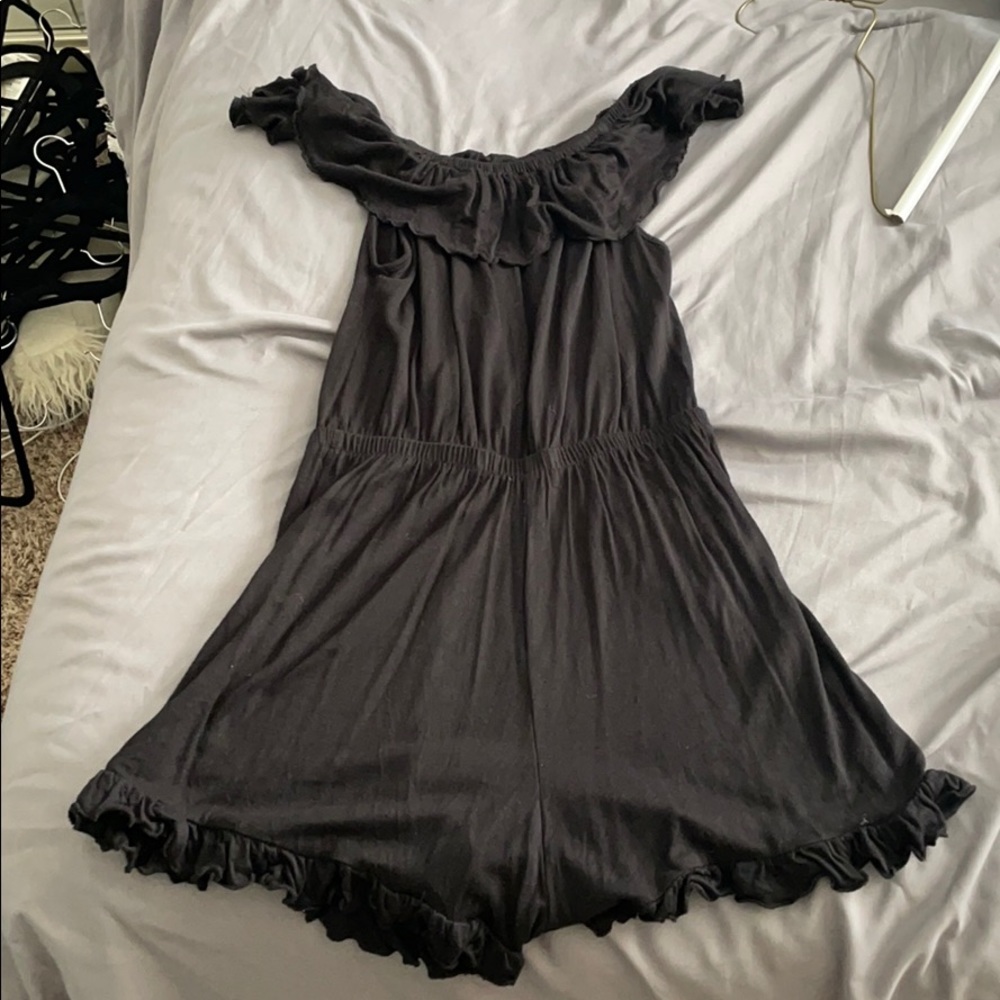 Black knit romper